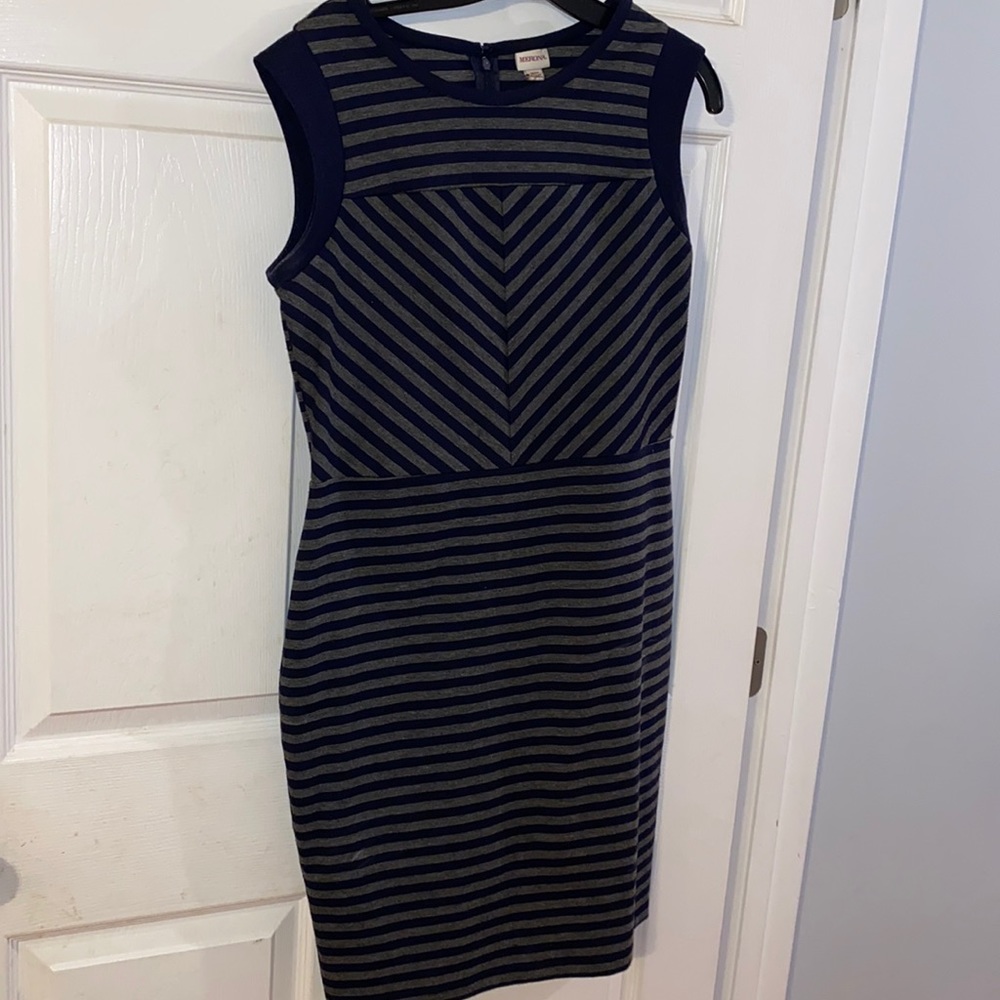 Blue and grey dress